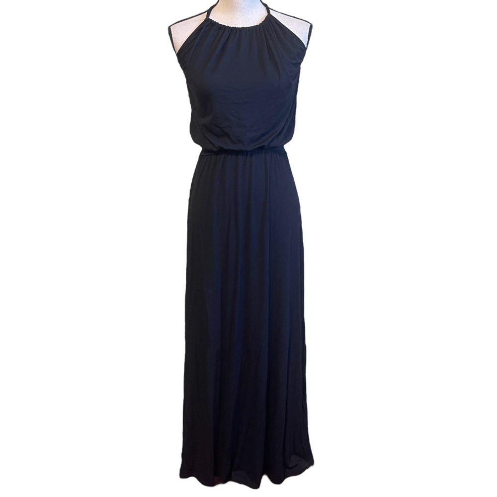 Michael Stars Black Halter Maxi Dress Women's Large